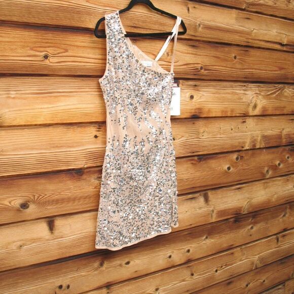 Mac Duggal 93552 Women ONE SHOULDER SHEER HAND BEADED MINI DRESS - Picture 8 of 15